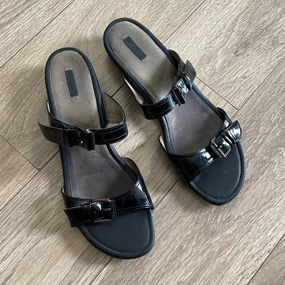 Ecco patent leather sandals size 41-10-10,5